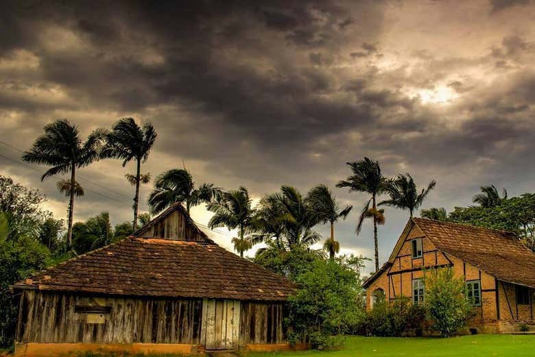 Casas típicas em Timbó