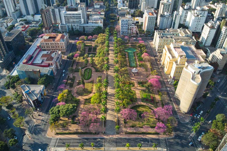 Vista aérea da Praça da Liberdade