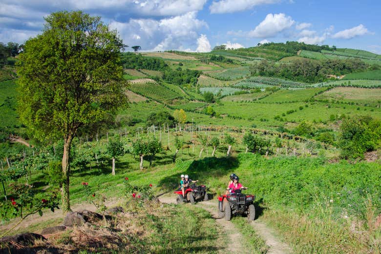 Exploring Vale dos Vinhedos on a quad