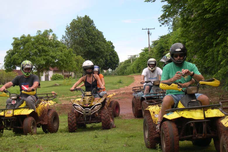 Durante a rota de quadriciclo