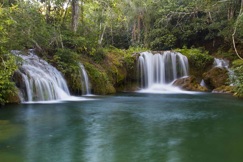 As belas paisagens formadas pelas cachoeiras