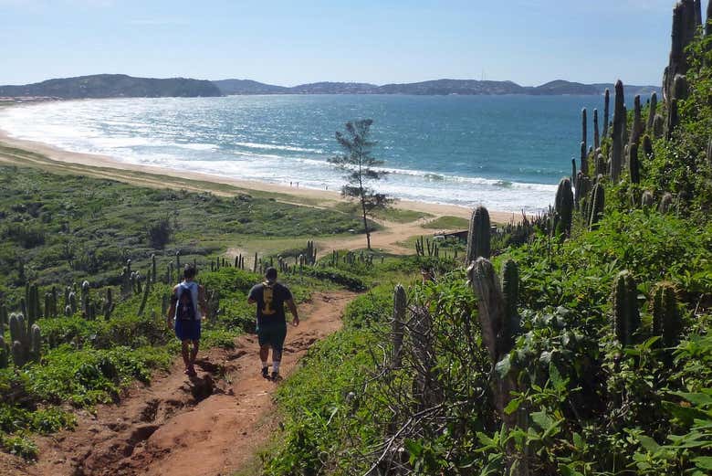 Durante la ruta de senderismo 