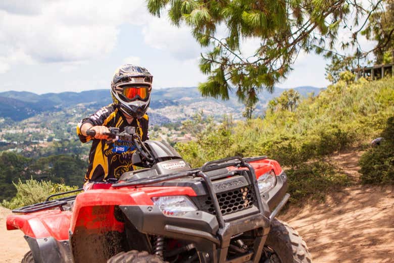 Riding a quad in Campos do Jordão