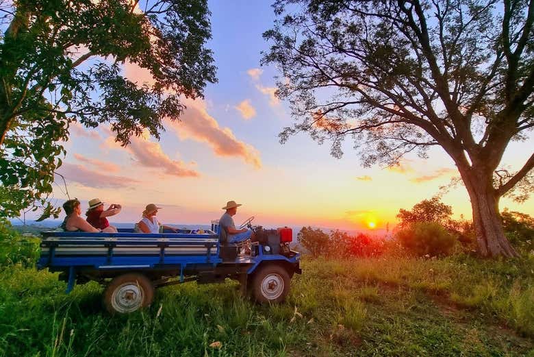 Durante o tour de tractor