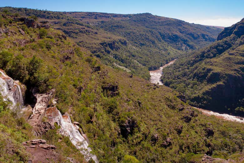 Disfrutando de las vistas del Cañón Guartelá 