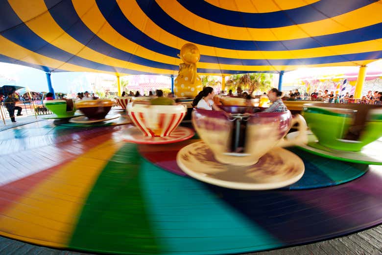 Spinning tea cups in the Beto Carrero World Park 