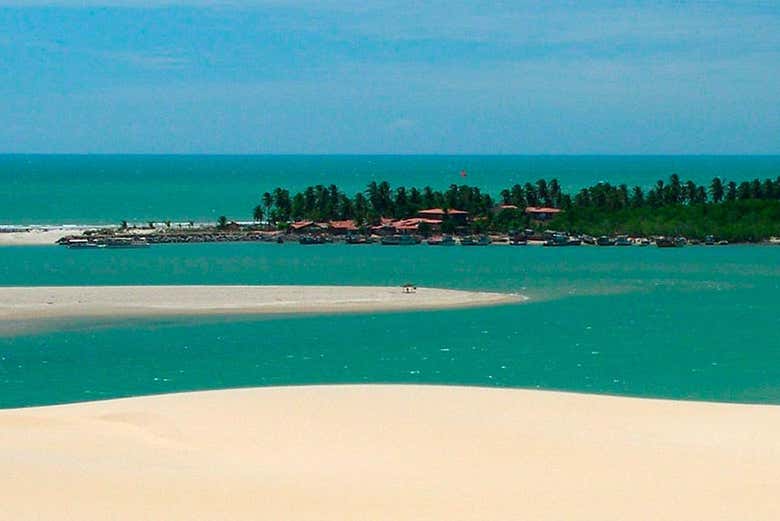 Vista aérea das dunas de Cumbuco