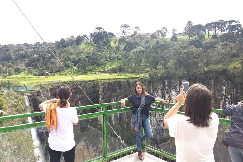 Parada para foto no mirante