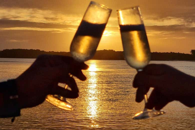 Cheers to a magical sunset