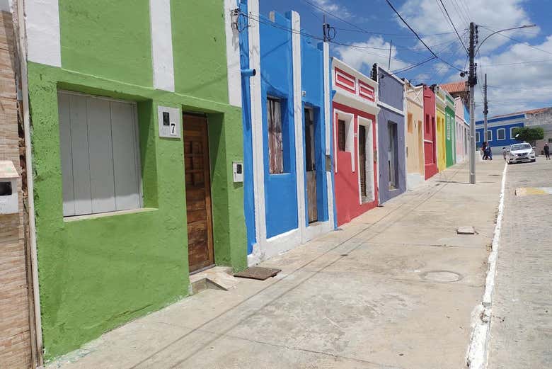 Marvel at the colorful houses