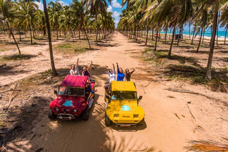 Desfrutando do tour de buggy