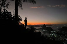 Amanhecer no mirante de Dona Marta + Cristo Redentor