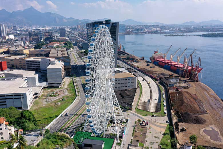 Vistas aéreas de la noria de Río de Janeiro