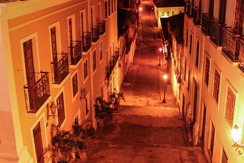 Streets in São Luís at night