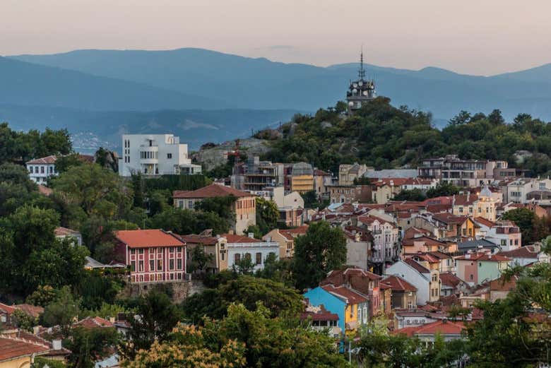 Vista aérea de Plovdiv