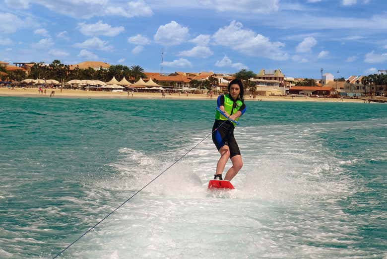 Desfrutando das águas da Ilha do Sal