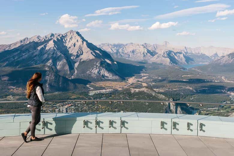 Contemplando a paisagem de Banff