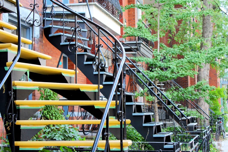 Escadaria no Plateau Mont-Royal