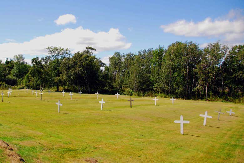 Cementerio irlandés en la isla Grosse