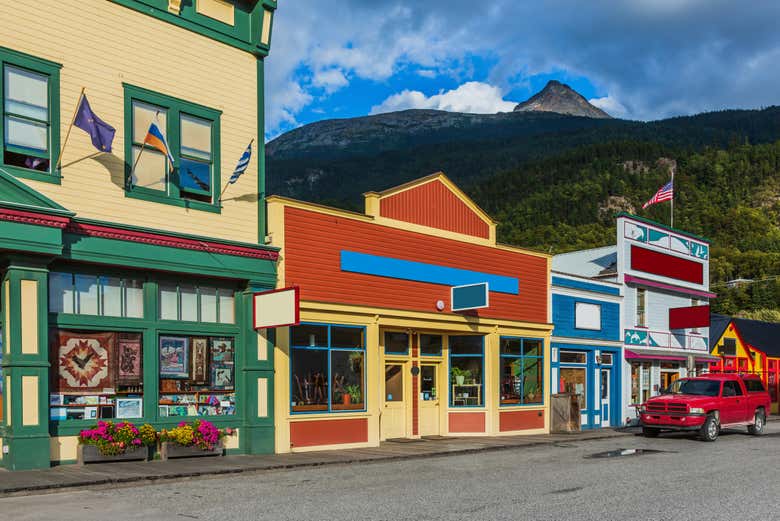 The main streets in Skagway