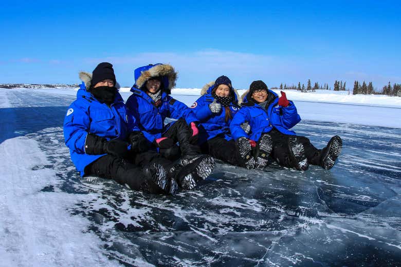 The Ice Road in Yellowknife