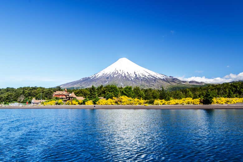 Panoramic view of the osnorno volcano