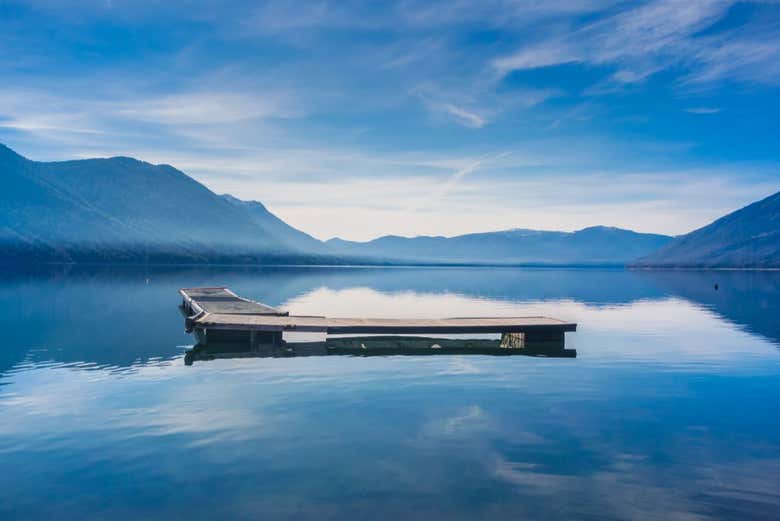 Les eaux calmes du lac Caburgua