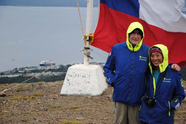 Desfrutando da trilha ao Cerro Bandera