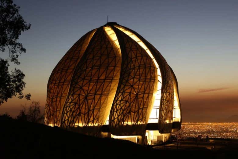 The temple at night