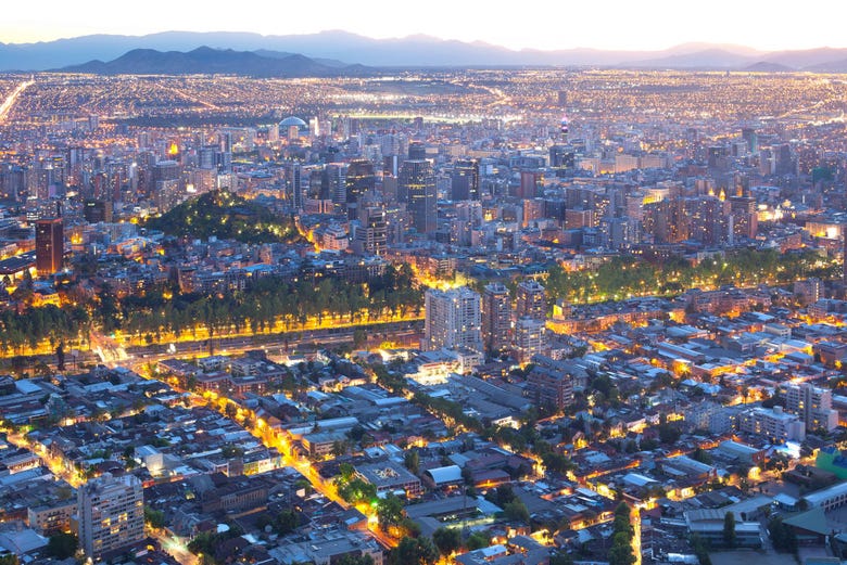 Panorâmica do bairro Bellavista ao entardecer