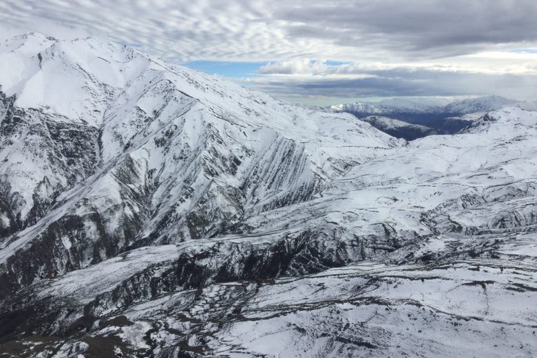 Fly over the Andes