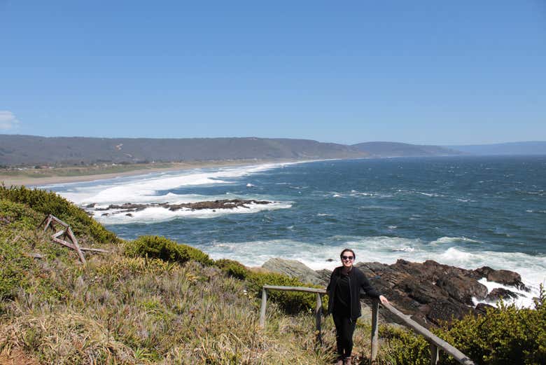 Disfrutando la excursión a Punta Curiñanco