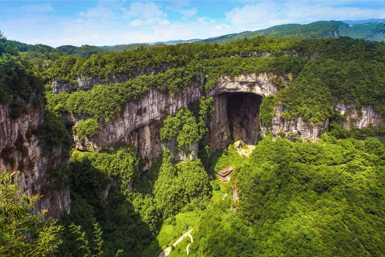 Vista aérea del Parque Nacional Wulong