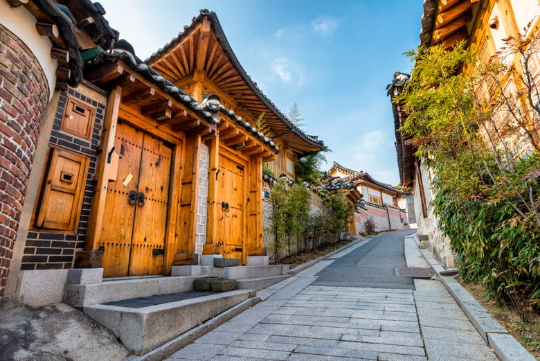 Stroll through the charming Bukchon Hanok Village