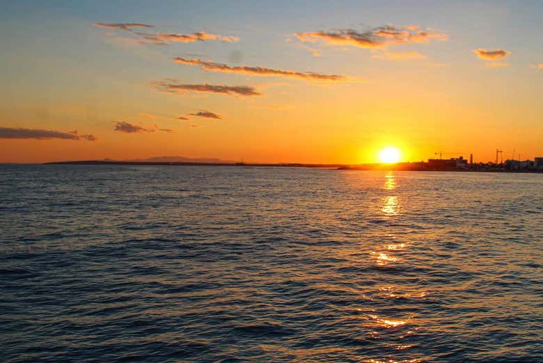 Larnaca Bay at sunset 