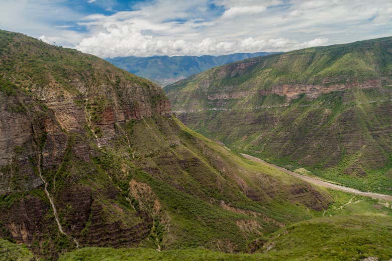 Vue panoramique du canyon de Chicamocha