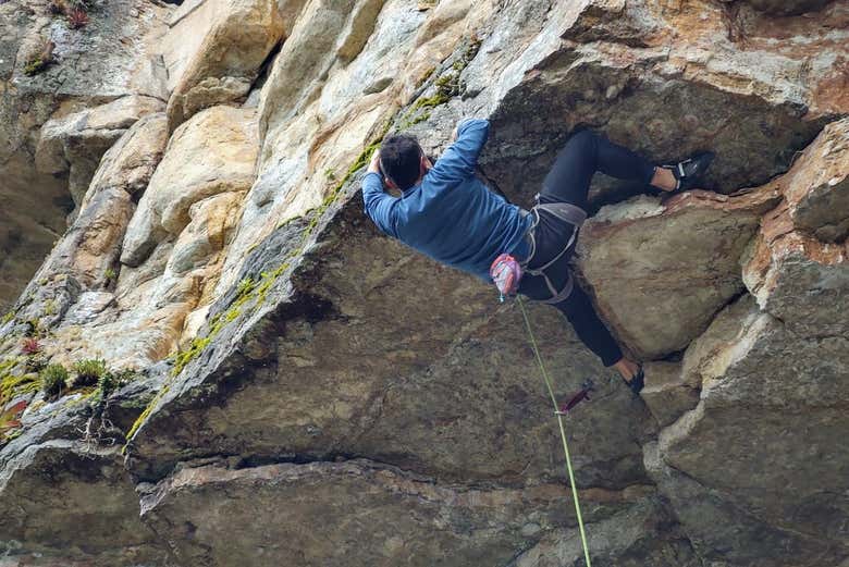 Escalando em La Calera