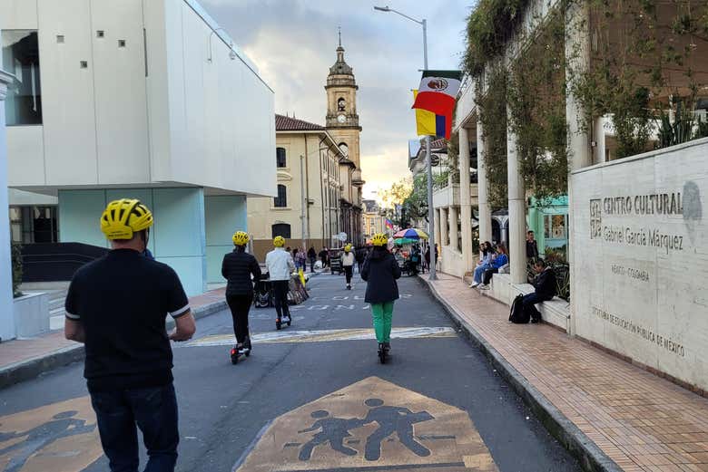 Ride down the streets of La Candelaria on an electric scooter