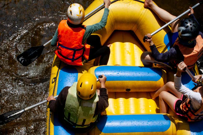 Praticando rafting em Bogotá