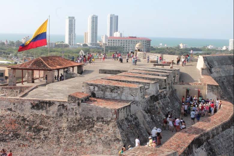 Vista aérea de las murallas de Cartagena