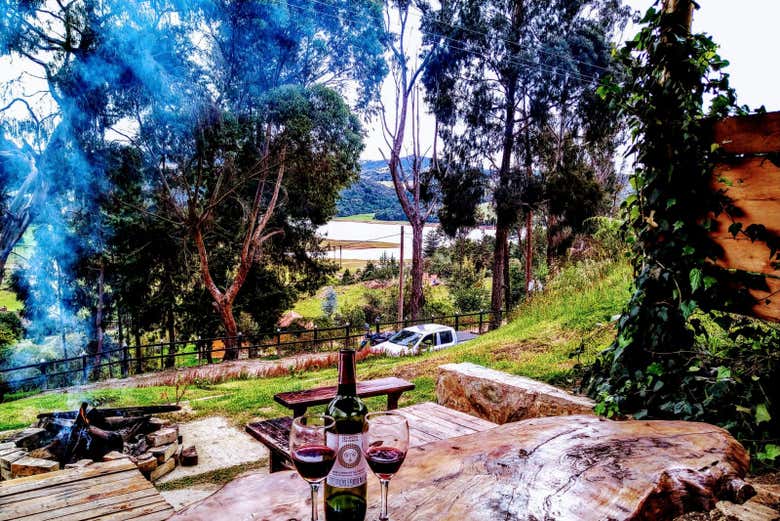 Lunch at the Sisga reservoir 