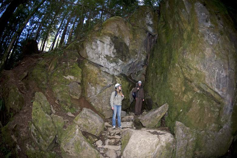 Visiting the caverns of La Peña