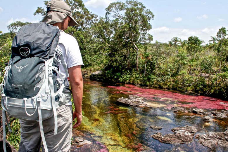 Contemplando los paisajes del Caño Cristales