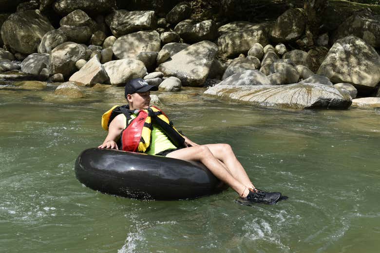 Enjoy a tubing adventure through the Colombian jungle