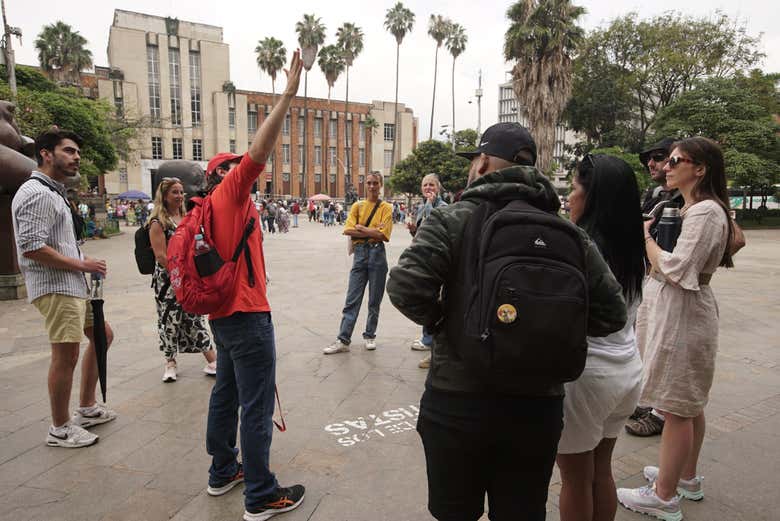 Una de las paradas del free tour es la plaza Botero