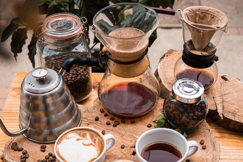 Tutto pronto per il laboratorio di caffè