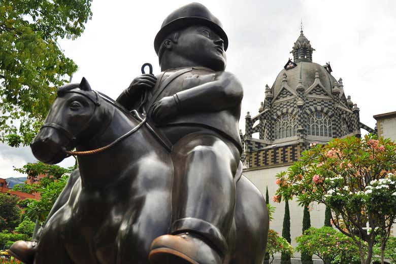 Admire the sculptures in Plaza Botero