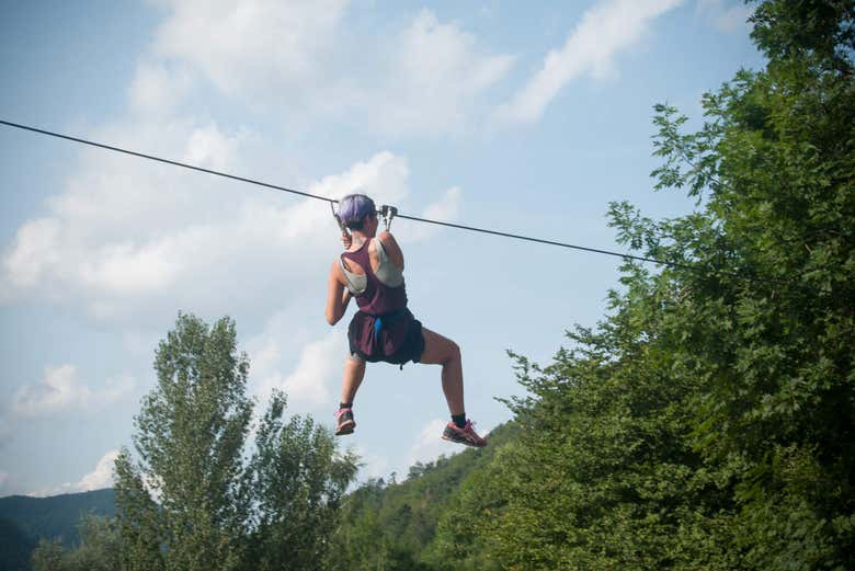 Ziplining through Pinchote