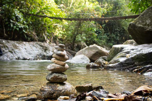 Abseiling in the Minca River Waterfalls