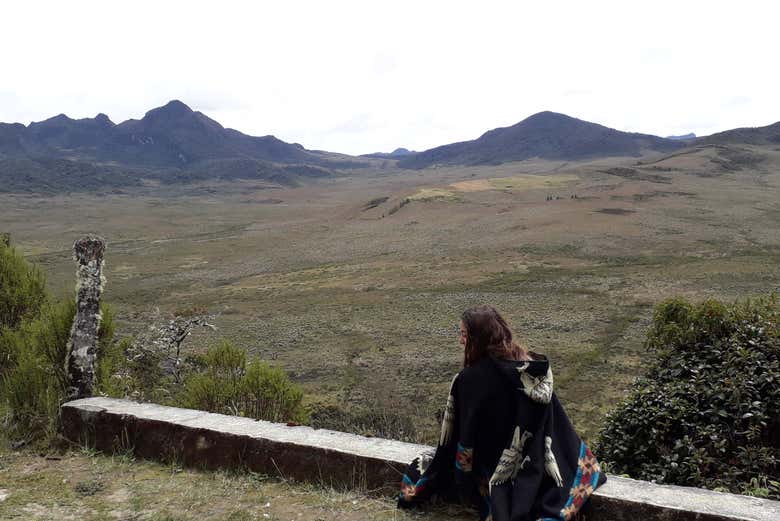 Admiring the landscapes surrounding Silvia